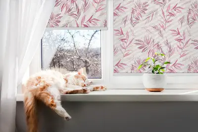 Fenster rollo Rosa Blätter