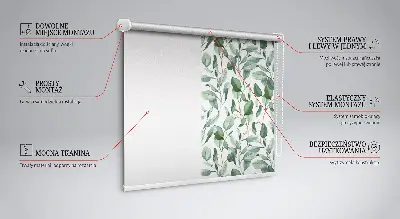 Fenster rollo Blätter an den Zweigen