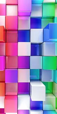 Fenster rollo Bunte 3D-Würfel