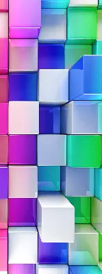 Fenster rollo Bunte 3D-Würfel