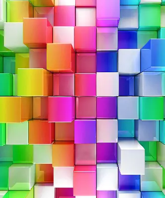 Fenster rollo Bunte 3D-Würfel