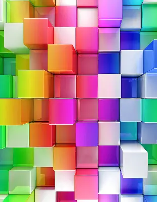 Fenster rollo Bunte 3D-Würfel