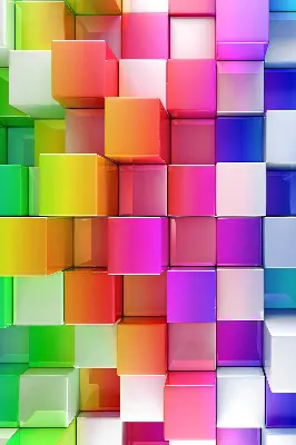Fenster rollo Bunte 3D-Würfel