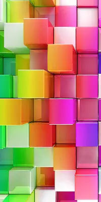 Fenster rollo Bunte 3D-Würfel