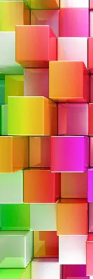Fenster rollo Bunte 3D-Würfel