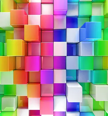 Fenster rollo Bunte 3D-Würfel