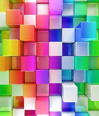Fenster rollo Bunte 3D-Würfel