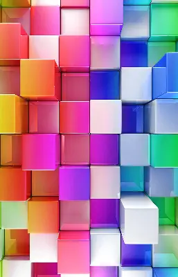 Fenster rollo Bunte 3D-Würfel