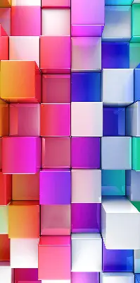 Fenster rollo Bunte 3D-Würfel