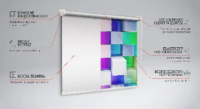 Fenster rollo Bunte 3D-Würfel