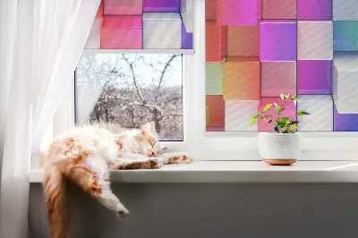 Fenster rollo Bunte 3D-Würfel