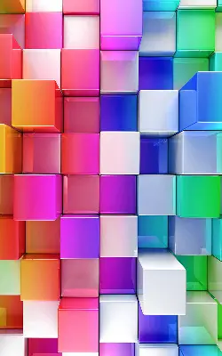 Fenster rollo Bunte 3D-Würfel
