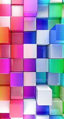 Fenster rollo Bunte 3D-Würfel