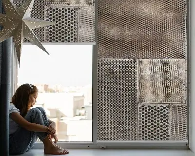 Fenster rollo Metallwand