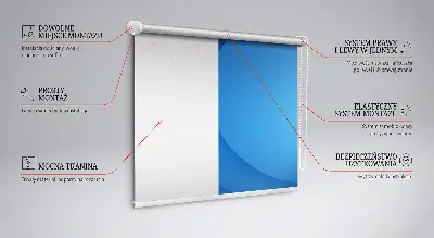 Rollo lichtundurchlässig Blaue Wellen
