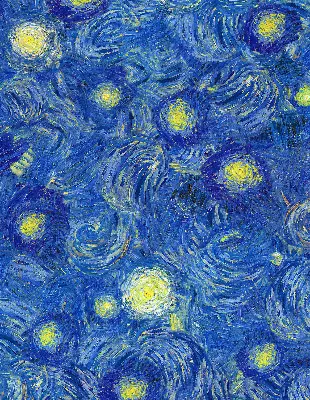 Verdunkelungsrollo Gemaltes blaues Bild