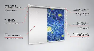 Verdunkelungsrollo Gemaltes blaues Bild