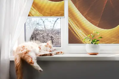 Rollo lichtundurchlässig Orange Abstraktion