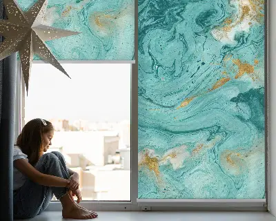 Fenster rollo Türkis-Granit
