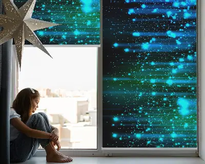 Fenster rollo Blauer Hagel