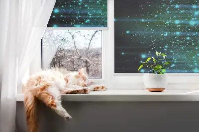Fenster rollo Blauer Hagel