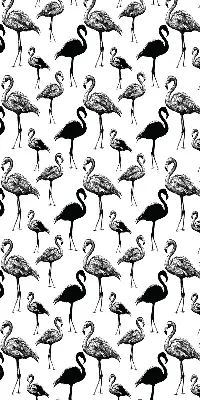 Rollo lichtundurchlässig Schwarze Flamingos