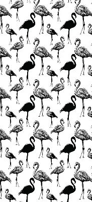 Rollo lichtundurchlässig Schwarze Flamingos