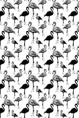Rollo lichtundurchlässig Schwarze Flamingos