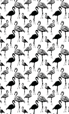 Rollo lichtundurchlässig Schwarze Flamingos