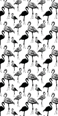 Rollo lichtundurchlässig Schwarze Flamingos