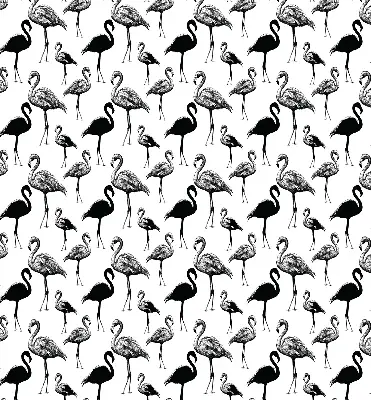 Rollo lichtundurchlässig Schwarze Flamingos