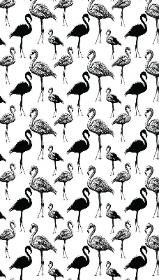 Rollo lichtundurchlässig Schwarze Flamingos