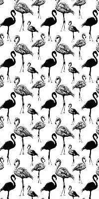 Rollo lichtundurchlässig Schwarze Flamingos