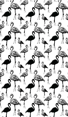 Rollo lichtundurchlässig Schwarze Flamingos