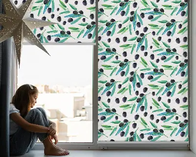 Verdunkelungsrollo Blätter und Pflaumen