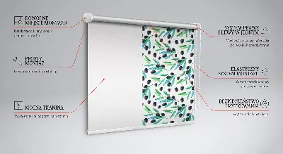 Verdunkelungsrollo Blätter und Pflaumen