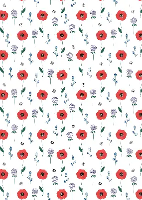 Verdunkelungsrollo Mohnblumen