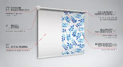 Fenster rollo Blaue Blätter