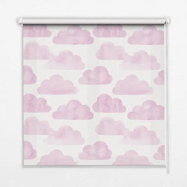 Rollo lichtundurchlässig Rosa Wolken
