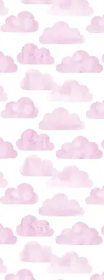 Rollo lichtundurchlässig Rosa Wolken