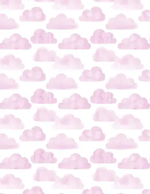 Rollo lichtundurchlässig Rosa Wolken