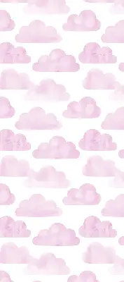Rollo lichtundurchlässig Rosa Wolken