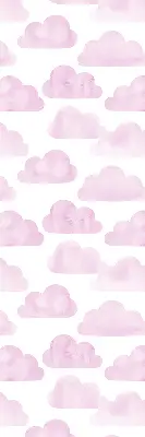 Rollo lichtundurchlässig Rosa Wolken
