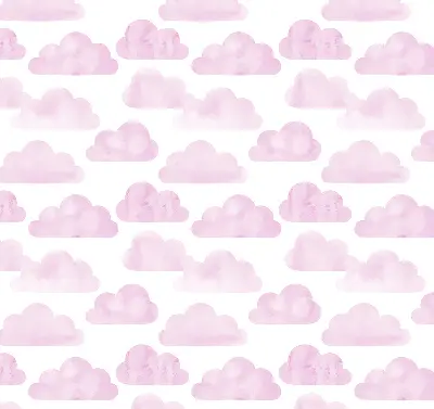 Rollo lichtundurchlässig Rosa Wolken