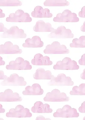 Rollo lichtundurchlässig Rosa Wolken
