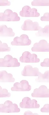 Rollo lichtundurchlässig Rosa Wolken