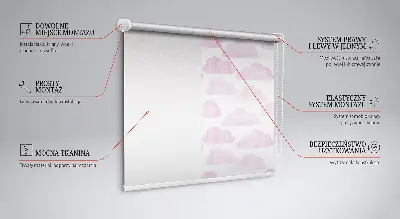 Rollo lichtundurchlässig Rosa Wolken
