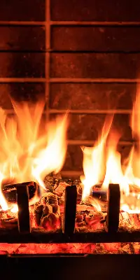 Verdunkelungsrollo Kamin