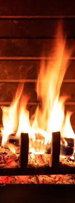 Verdunkelungsrollo Kamin