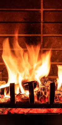 Verdunkelungsrollo Kamin